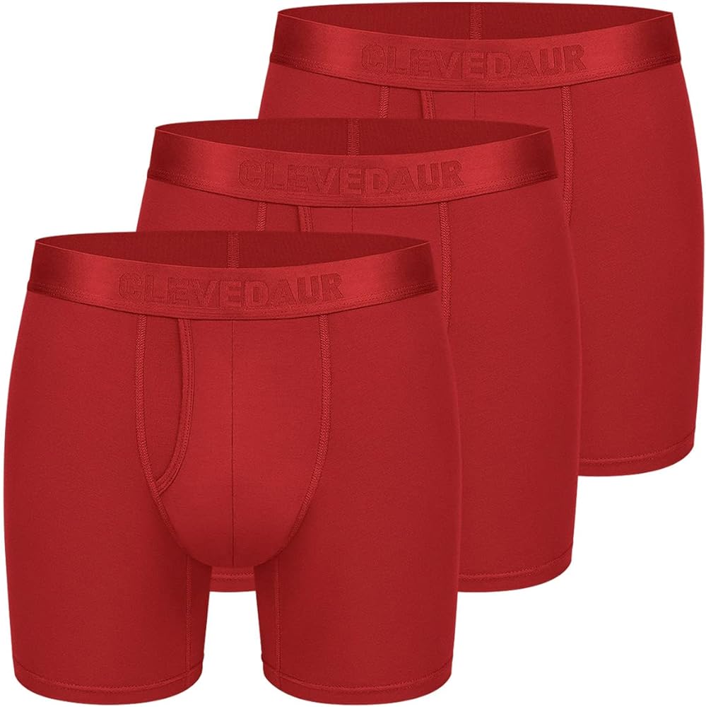 Men's Underwear 6 Inches Micro Modal Mens Boxer Briefs (Pack of 3)