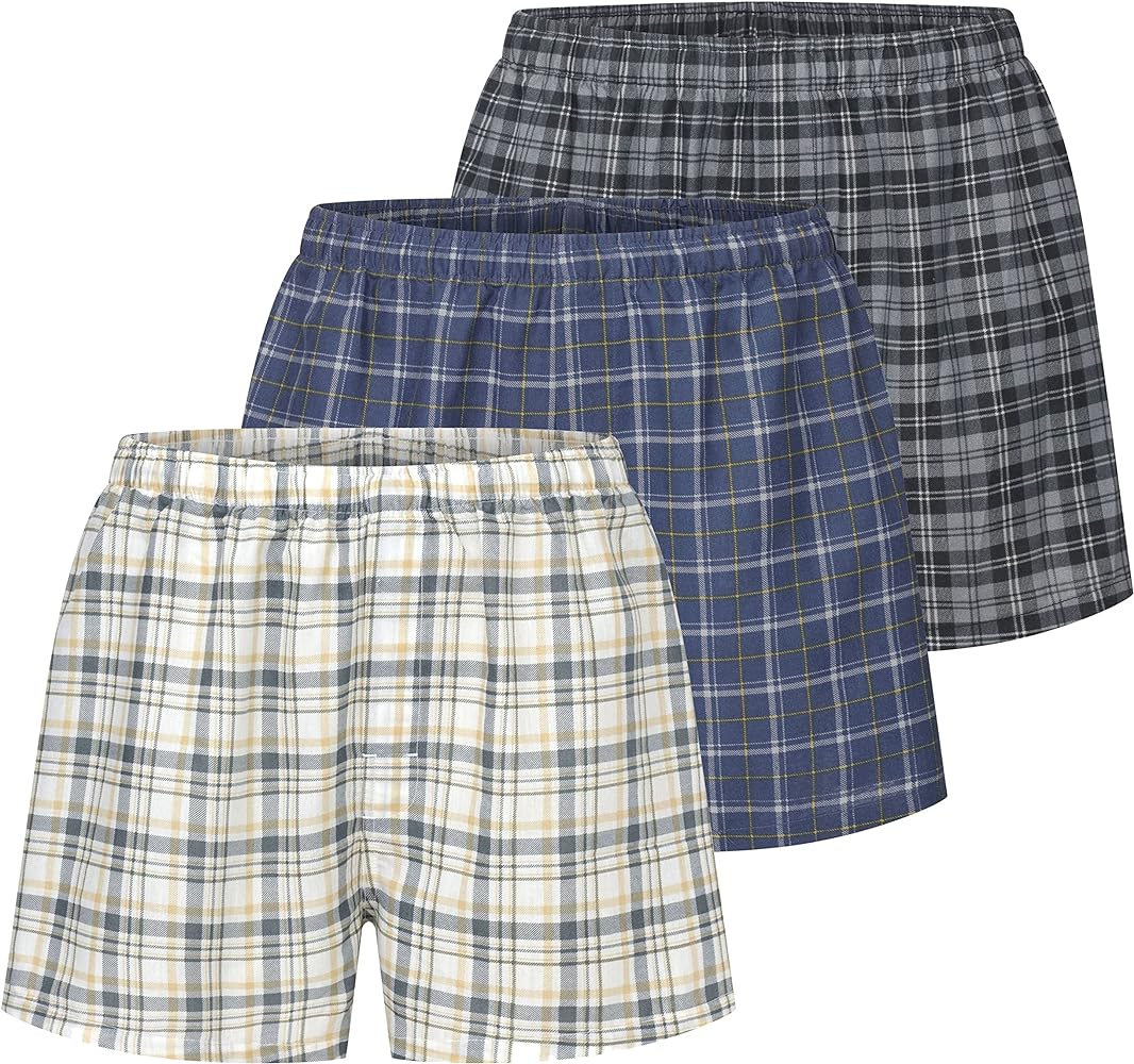 Eddie Bauer Men's Woven Comfortable Boxer Shorts Underwear (3 Pack)