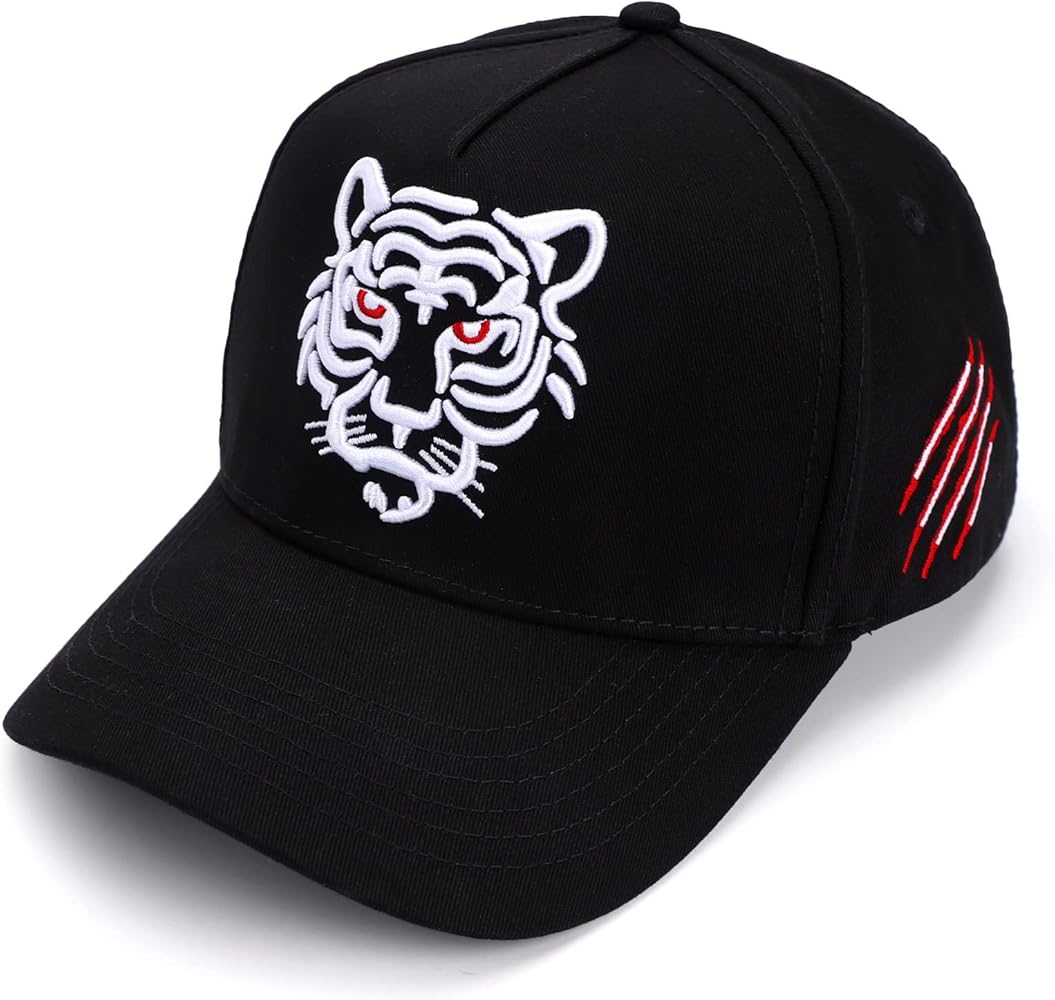 Tiger Hat Embroidered Dad Baseball Cap Sports Trucker Hats for Women Men Couple Cool Hip Hop Snapback Hats