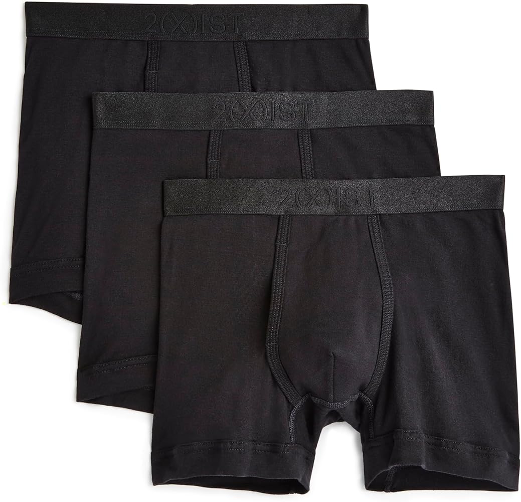 2(X)IST mens Pima Cotton 6.5'' Boxer Brief 3-packBoxer Briefs