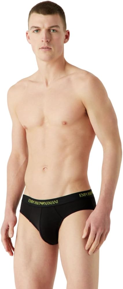 Emporio Armani Men's Pure Cotton 3 Pack Brief