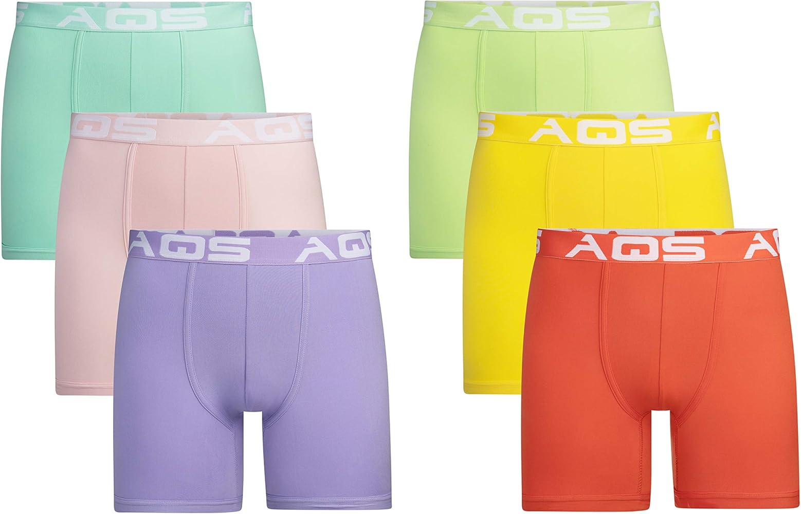 aqs Mens Boxer Briefs 6 Pack