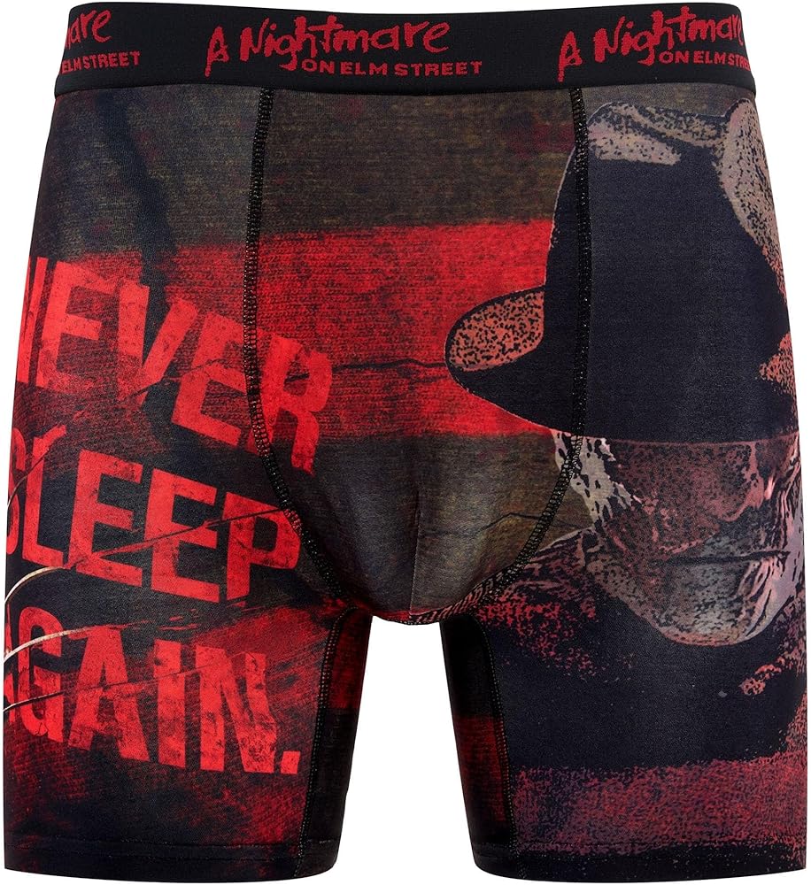 Nightmare on Elm Street Men's Boxer Briefs - No Fly, Anti-Chafing Stitching, Comfort Shaped/Cotton Lined Crotch