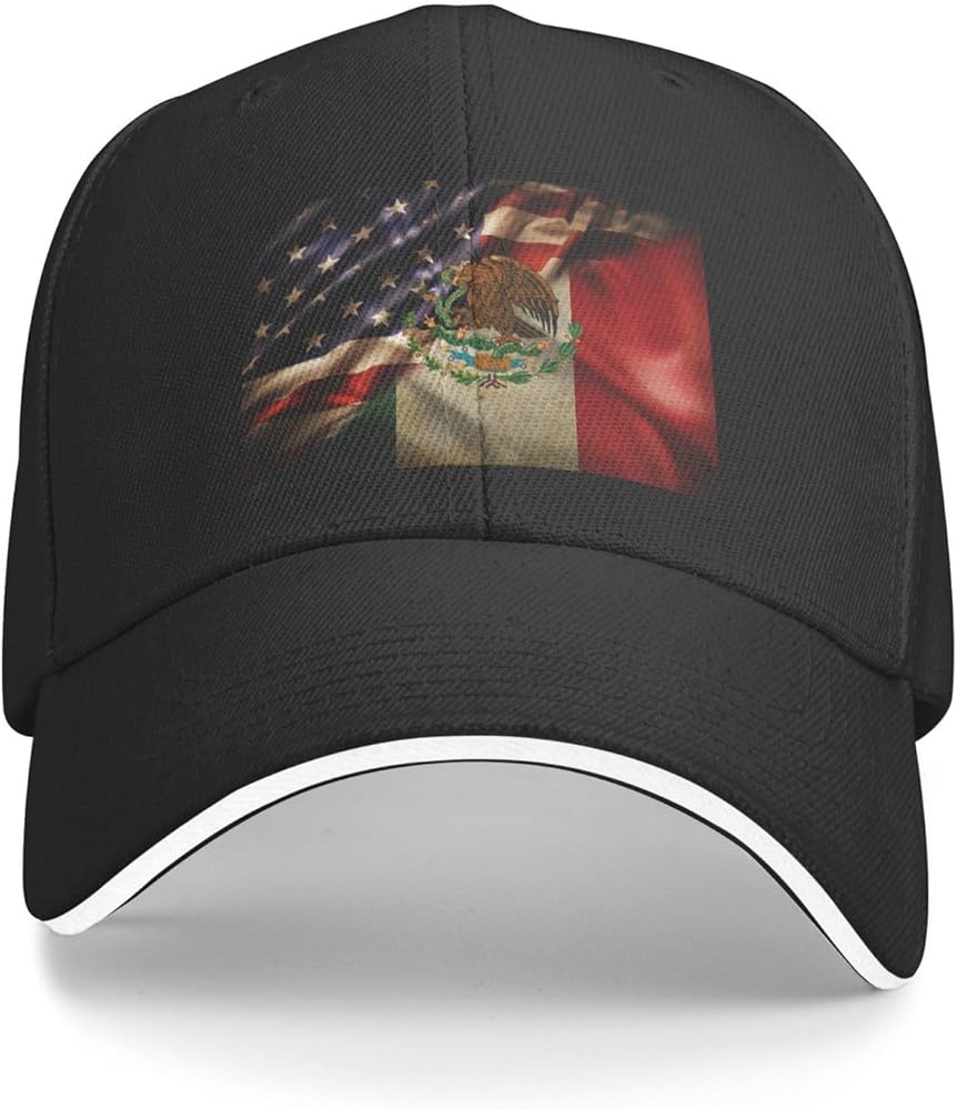 Combined Tigray and USA Flag Classic Baseball Caps,Adjustable Sandwich Cap, Black Casquette Hats Outdoor Trucker Dad Hat