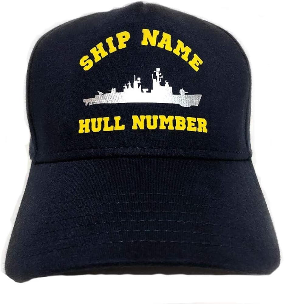 Customized Navy Ball Cap with Your Ship's Name and Number