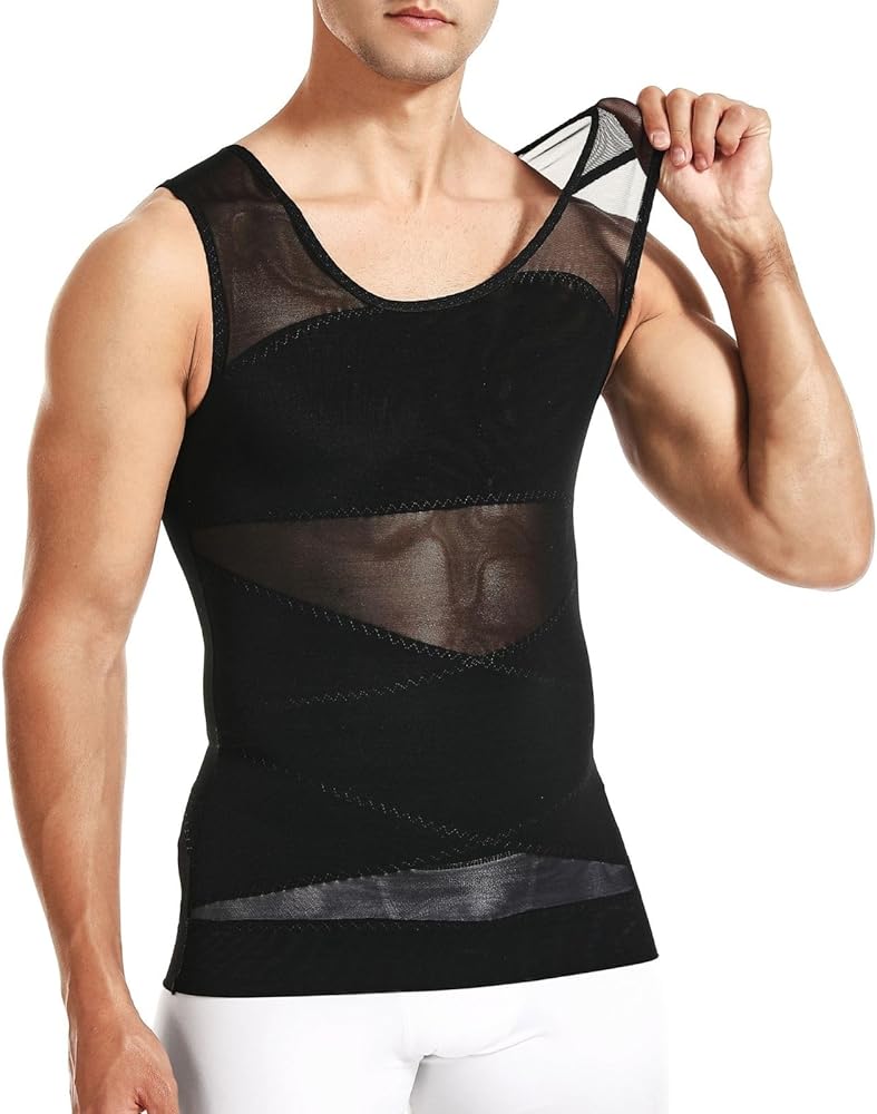 Men's Chest Compression Shapewear, Body Shaper Slimming Vest Tight Tummy Underwear Tank Top