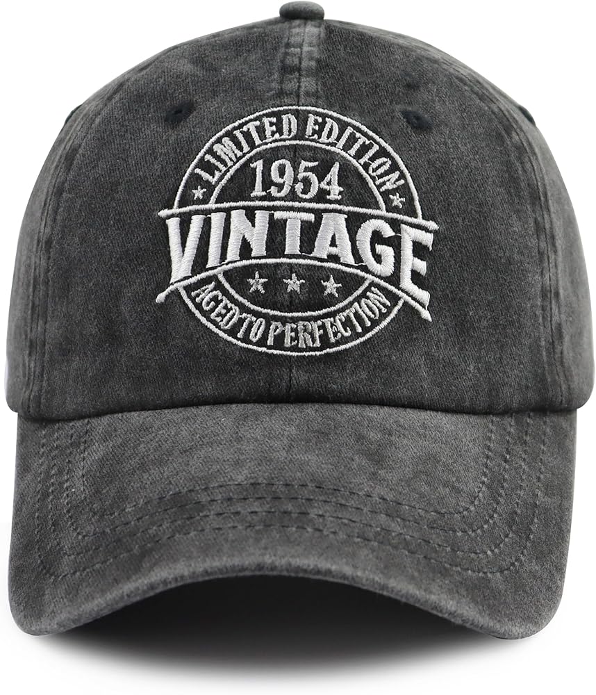 Limited Edition 1954 1964 1974 Hat for Women Men, Vintage 30th 40th 50th 60th 70th Birthday Gifts Baseball Cap