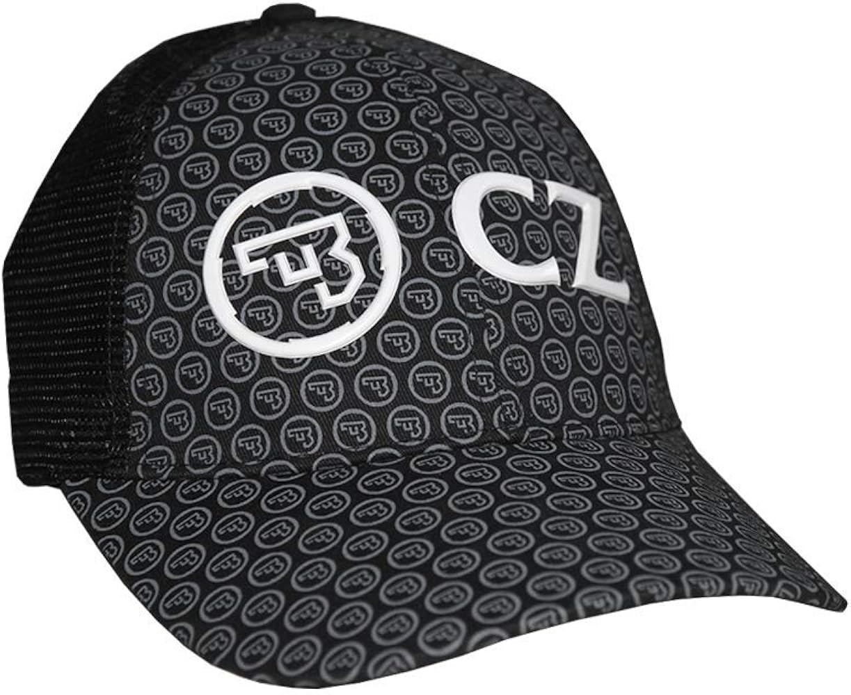 Men's Shooting Baseball Cap/hat mesh with CZ Logo Black