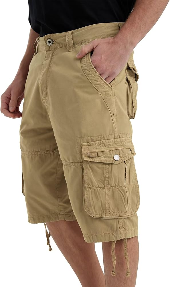 Cargo Shorts for Men Multi Pockets Mens Shorts below Knee Casual Hiking Summer Shorts