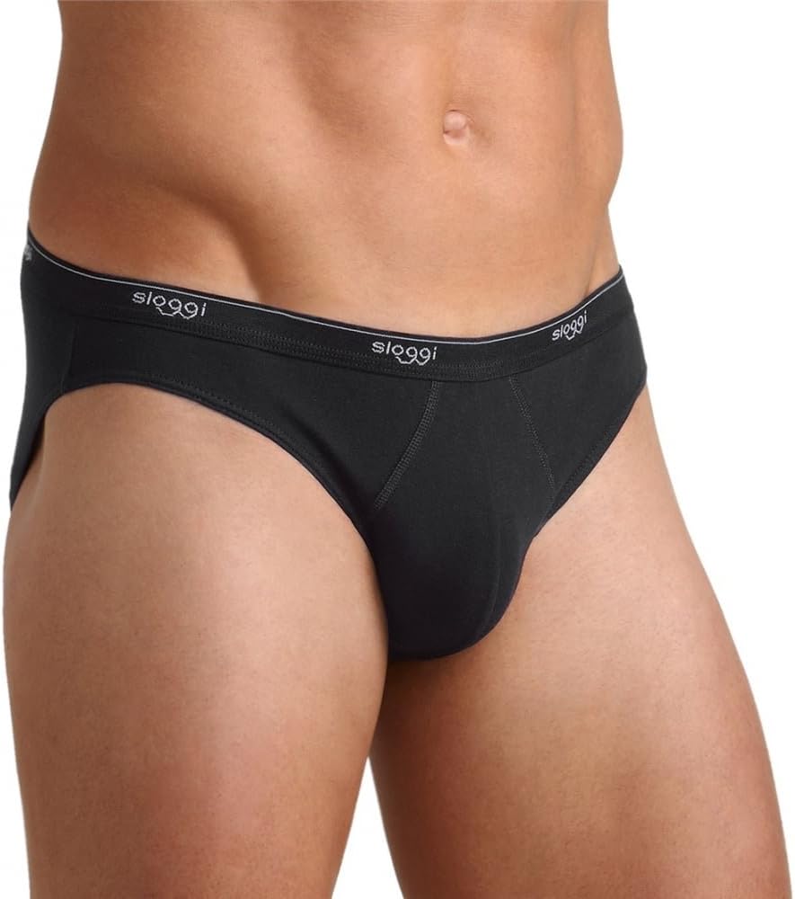 Sloggi Men's Basic Mini Brief 2P, Black, Large (Manufacturer Size: 36)