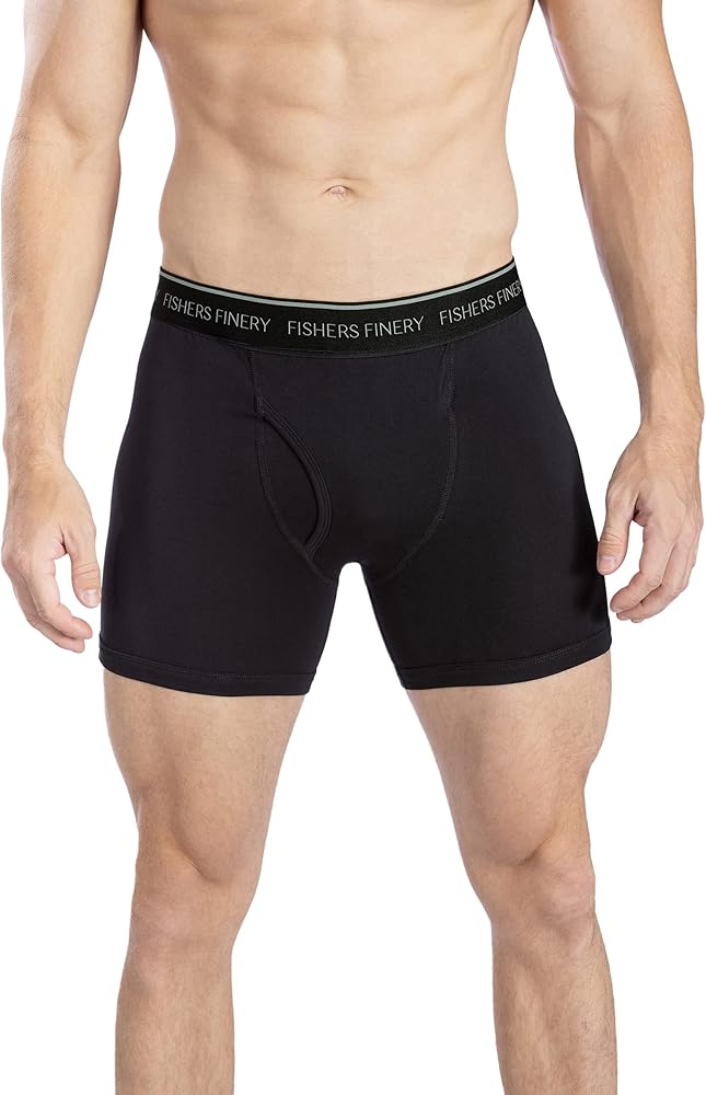 Fishers Finery Athletic Fit Modal Boxer Briefs Moisture Wicking Microfiber Underwear Multipack