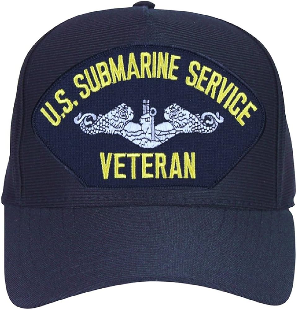 U.S. Navy Submarine Service Veteran Baseball Cap. Navy Blue. Made in USA