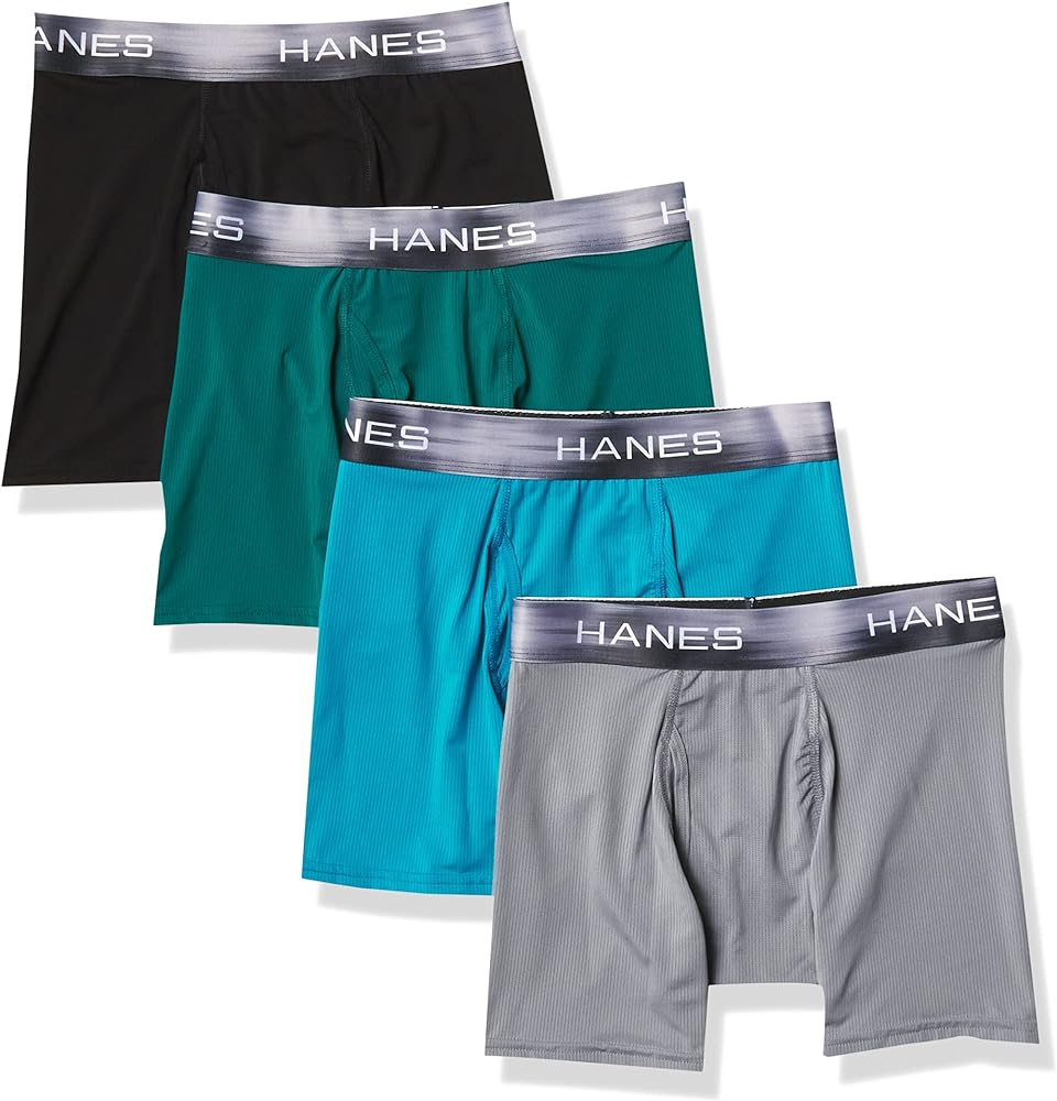 Hanes mens Sport X-temp Ultra Lightweight Boxer Brief 4-pack