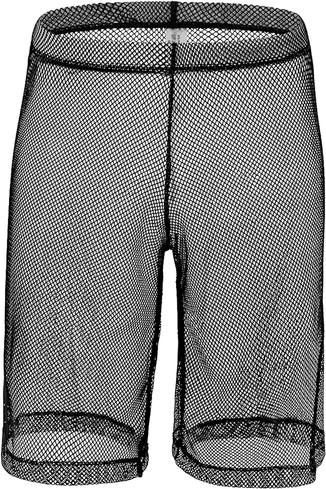 Evankin Men's See Through Shorts Mesh Loose Shorts Lounge Underwear Cover up Boxer Trunks