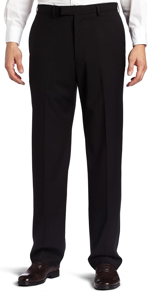 Haggar Men's Luxury Gab Dress Pant,Black,34x32