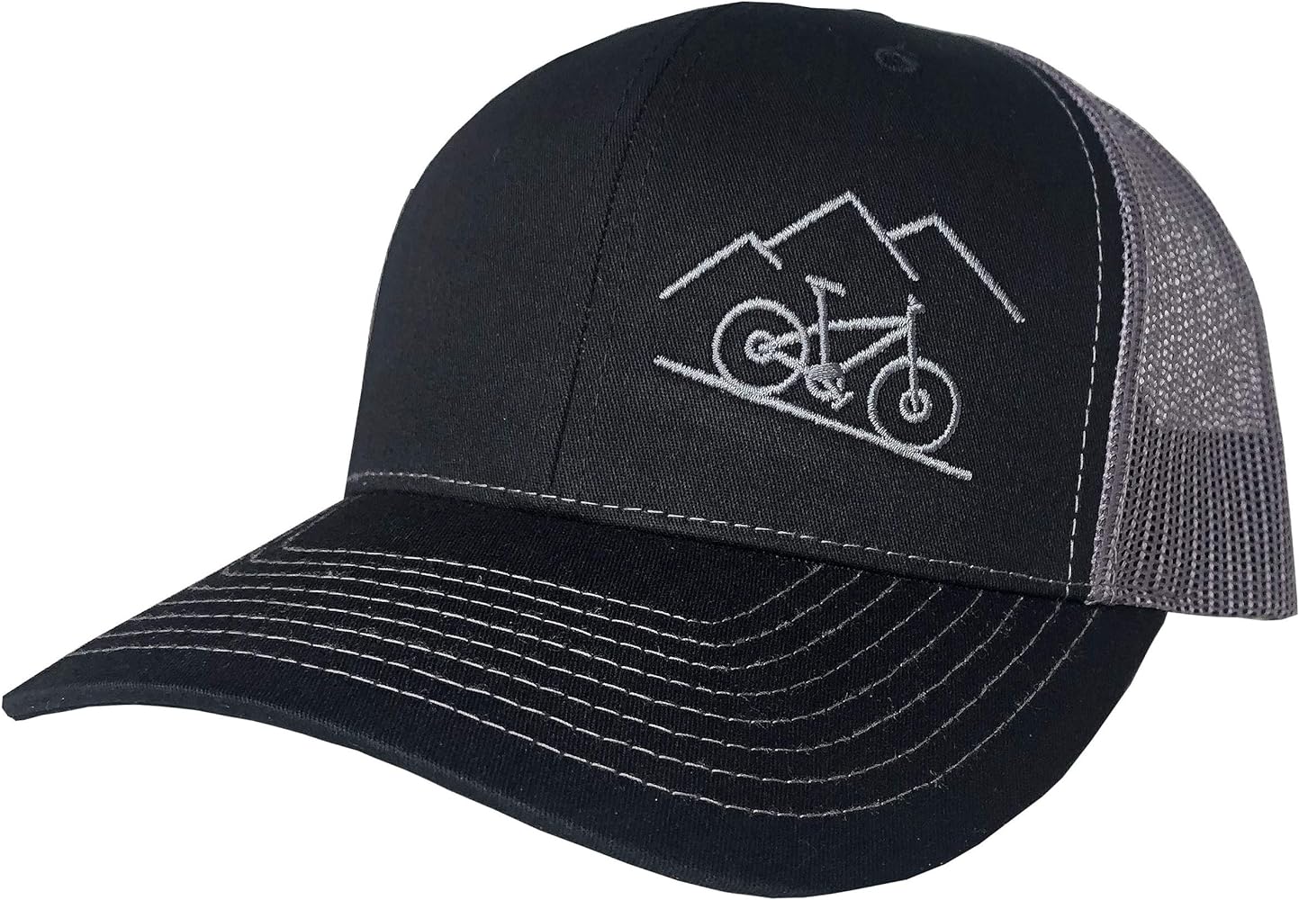 Outdoor Trucker Hat Snapback - Mountain Bike Design