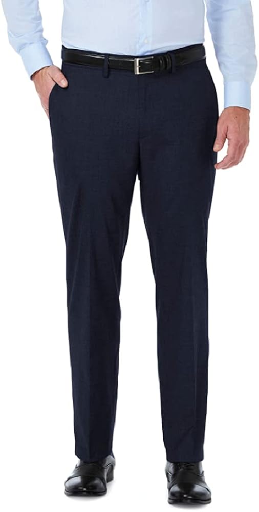 Haggar Men's Premium Stretch Dress Pant (32x30, Dark Navy)