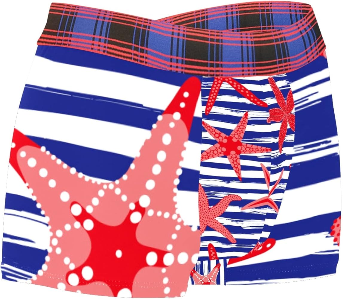 Men's Fit Printed Underwear Stripe Red Star