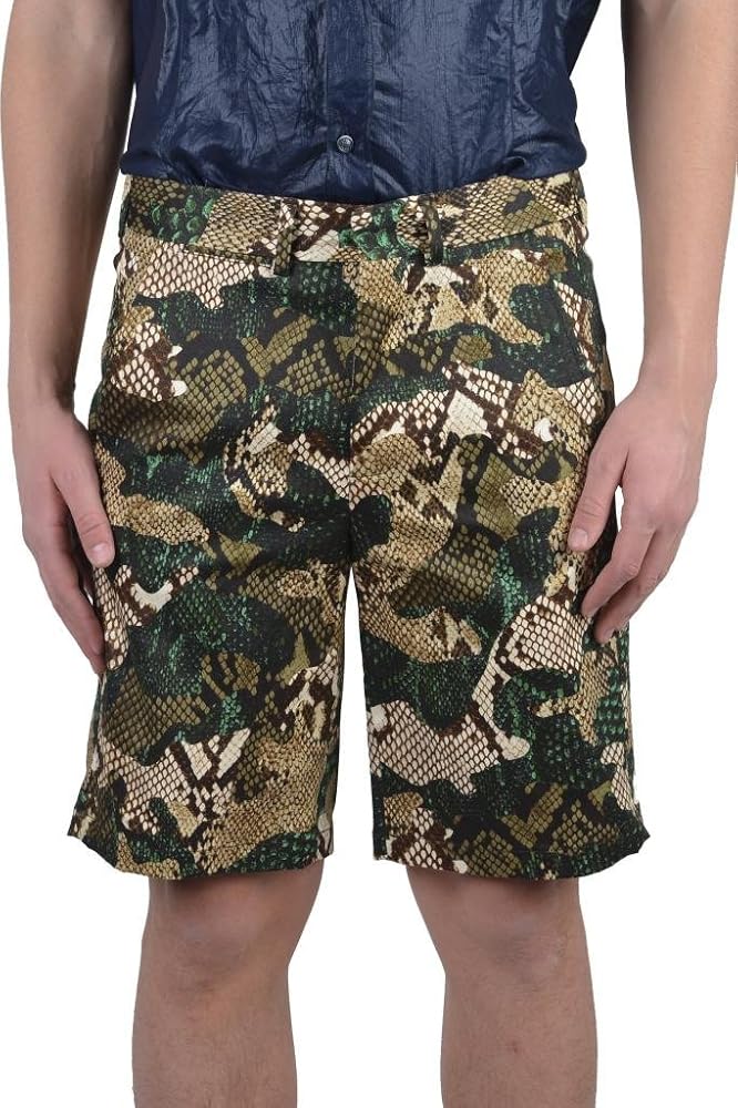 MSGM Men's Multi-Color Flat Front Shorts US 34 IT 50;