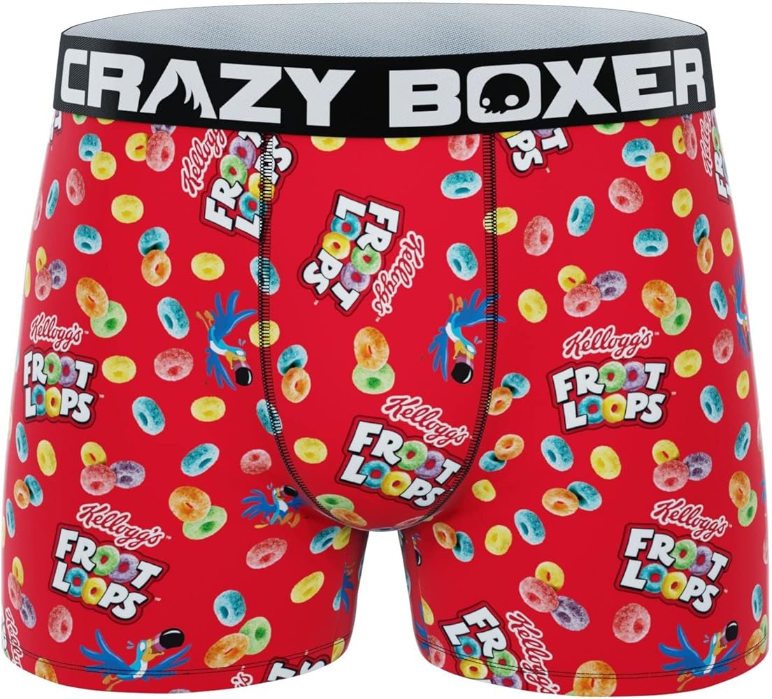 CRAZYBOXER Men's Underwear Kelloggs Stretch Comfortable Boxer Brief Lightweight