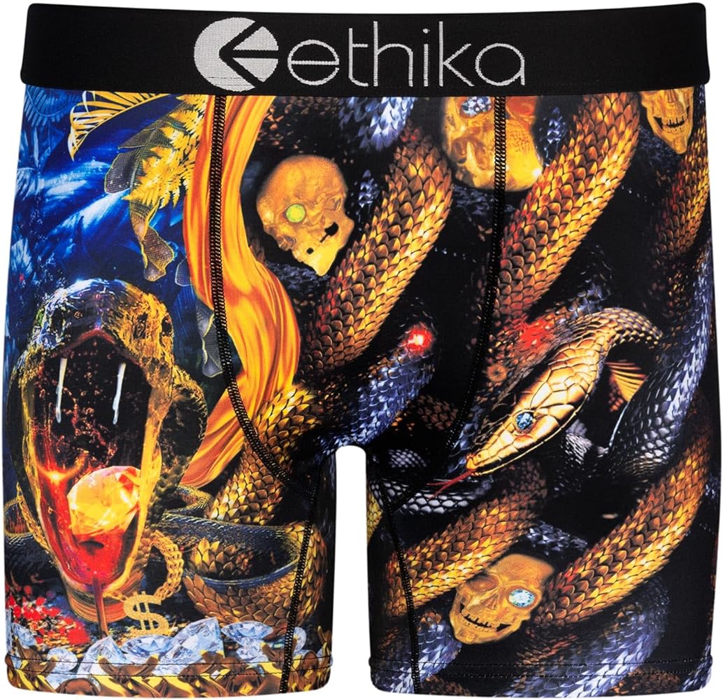 Ethika Mens MID Boxer Brief | Gold Venom