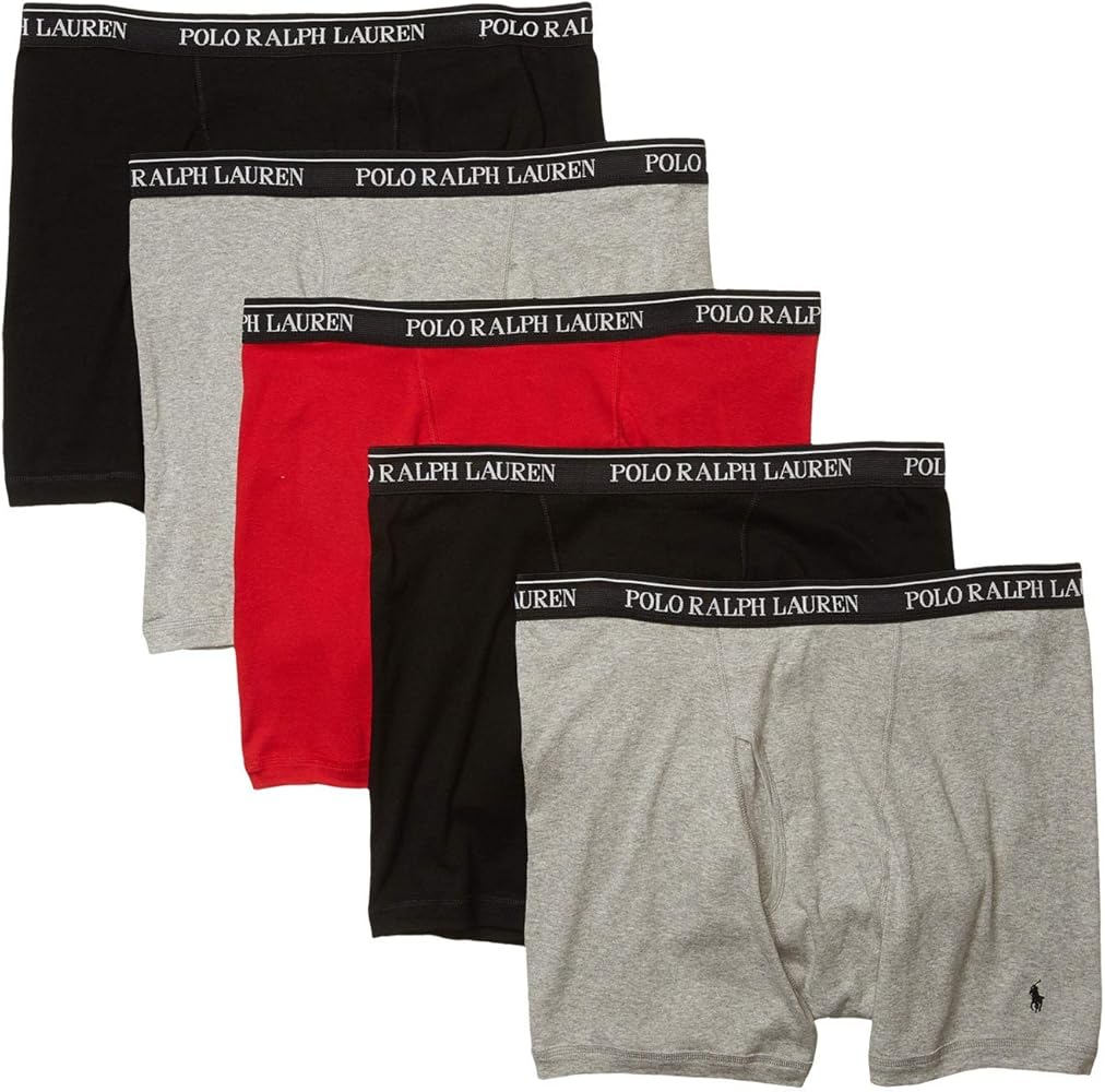 Polo Ralph Lauren Underwear Men's 5 Pack Classic Fit Boxer Briefs