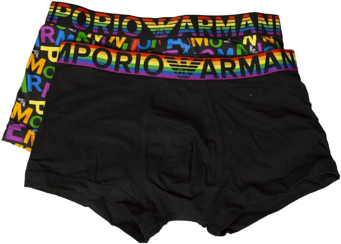 Emporio Armani men's boxer trunks 2-piece pack exposed elastic cotton with zipped bag article 112023 3R513