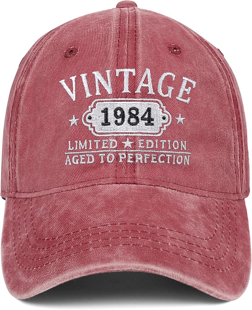 40th Birthday Gifts Women Men Vintage 1984 Embroidered Baseball Cap Gift Ideas Hat