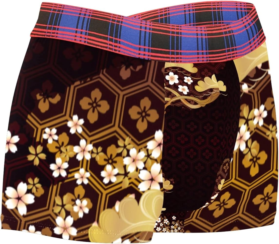 Men's Fit Printed Underwear Plum blossom