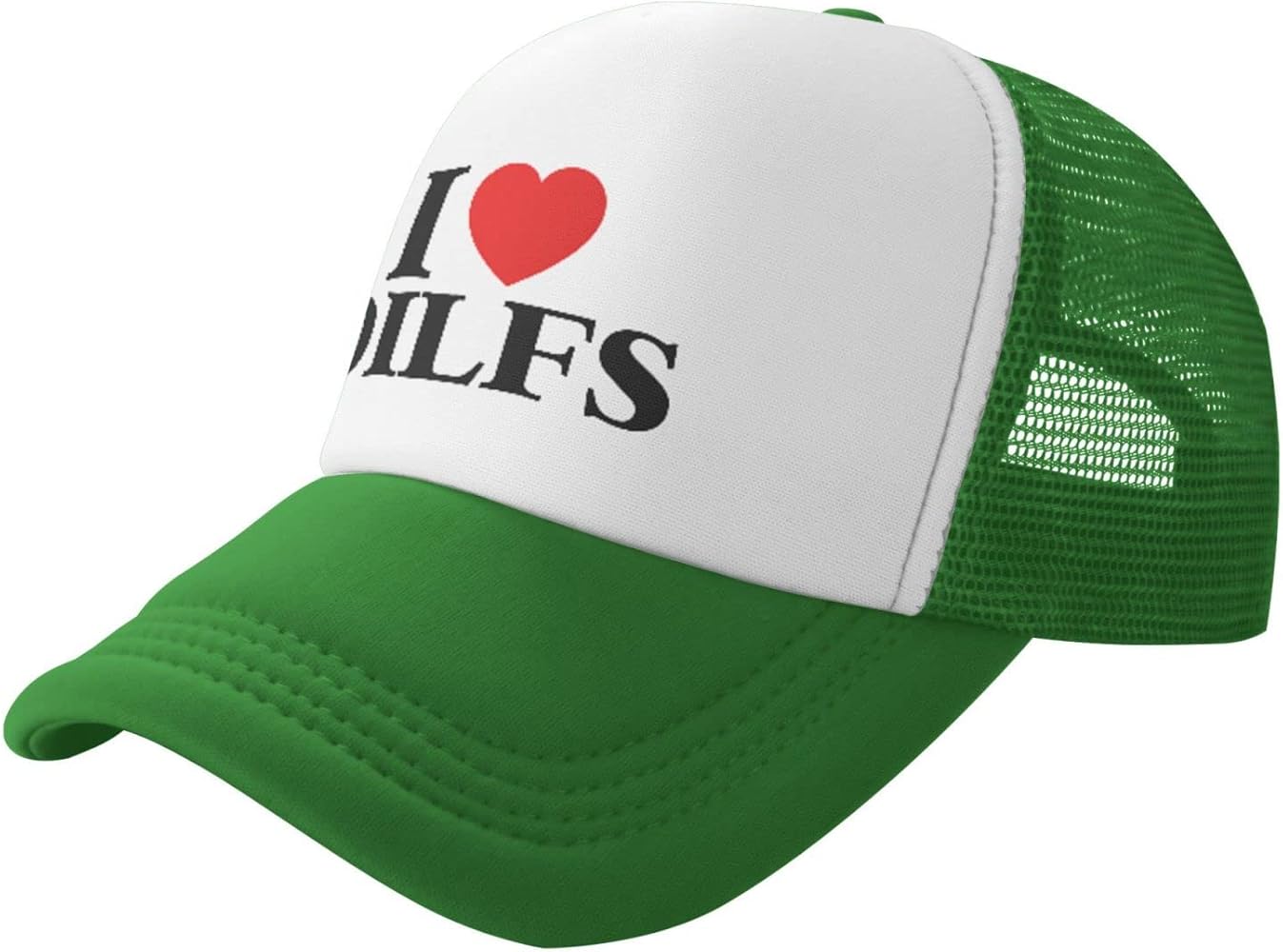 JIFRE I Love Dilfs Trucker Hat Sports Baseball Cap Casual Adjustable Size Hip-Hop Unisex