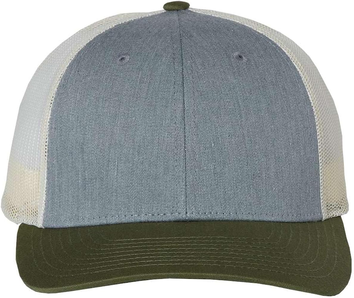 RICHARDSON Low Pro Trucker Cap M/L Heather Grey/Birch/Army