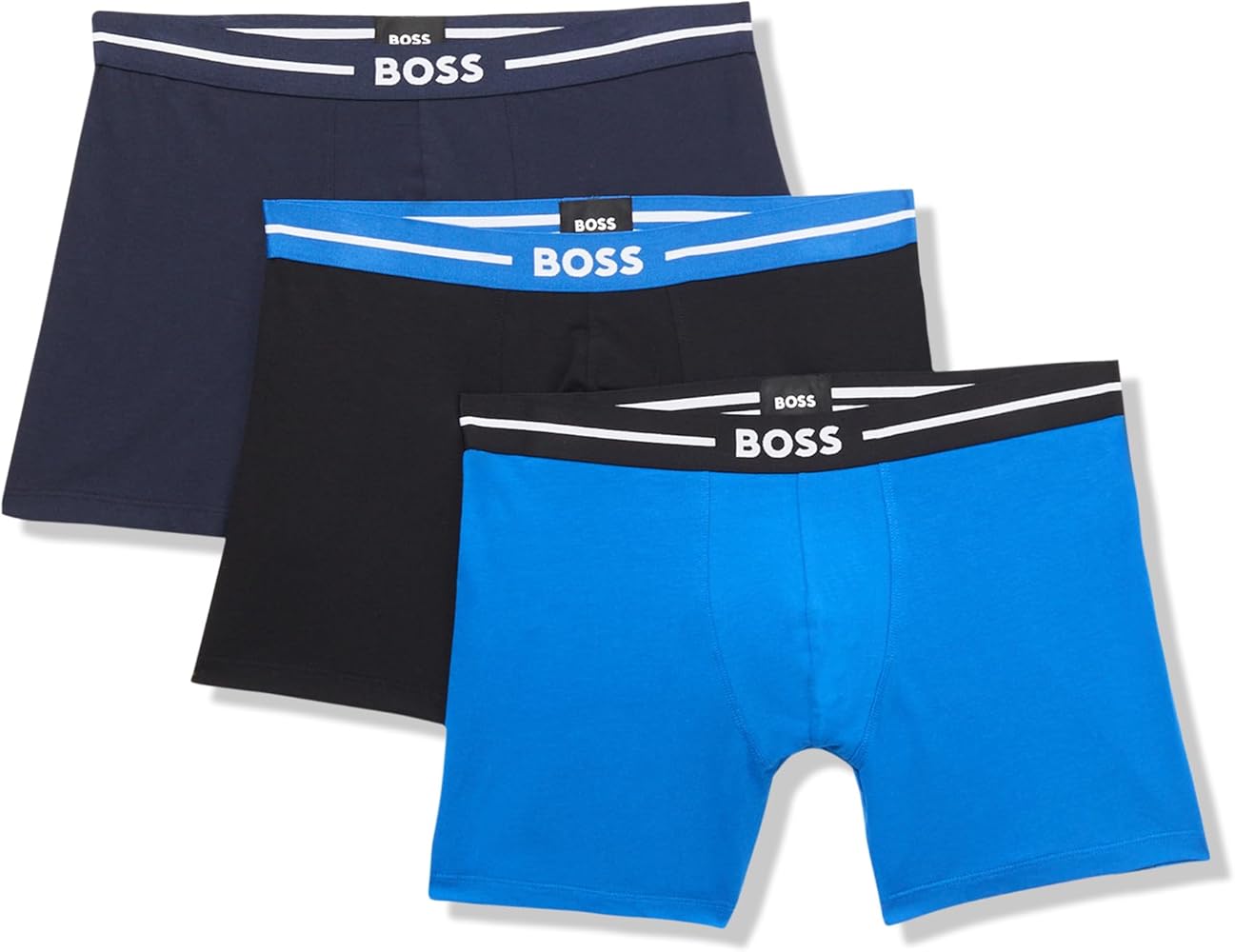 BOSS Men's 3-pack Bold Logo Cotton Stretch Boxer Briefs