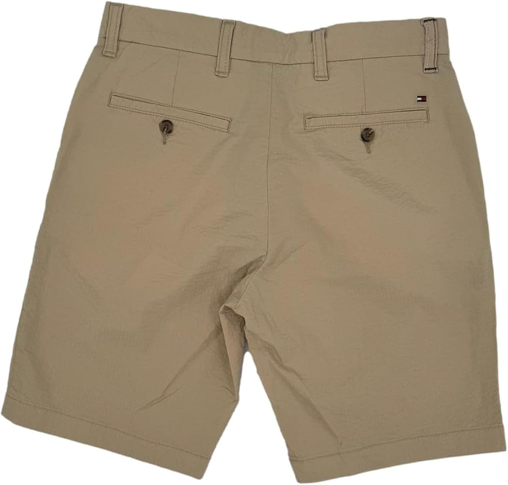 Tommy Hilfiger Men's Casual Stretch Chino Shorts,Seersucker Beige,32