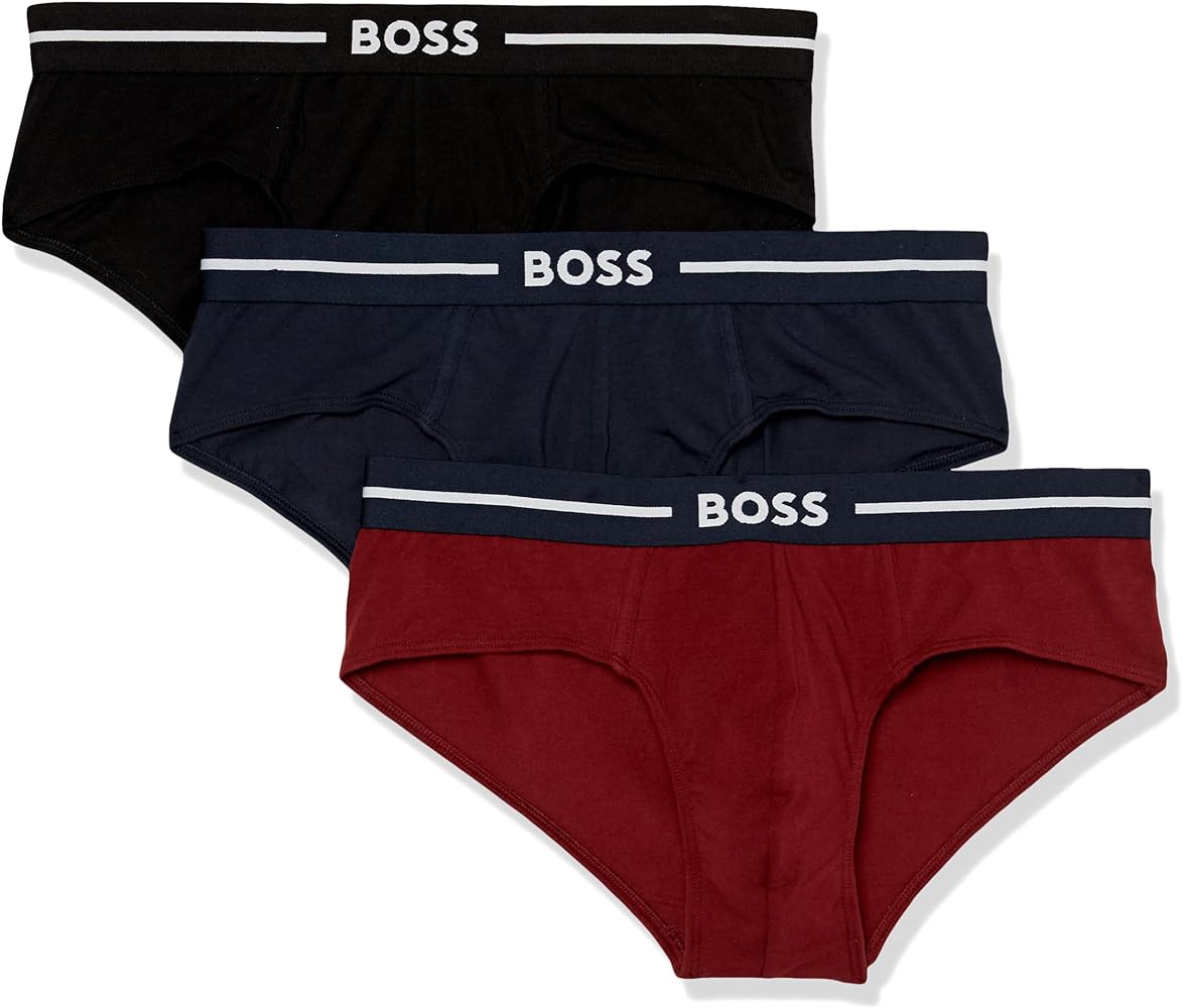 BOSS Men's Three Pack Bold Hipster Briefs