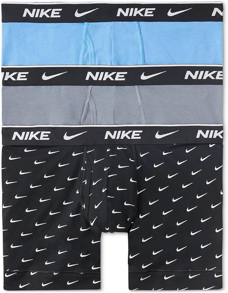 Nike Men`s Everyday Cotton Stretch Boxer Briefs 3 Pack