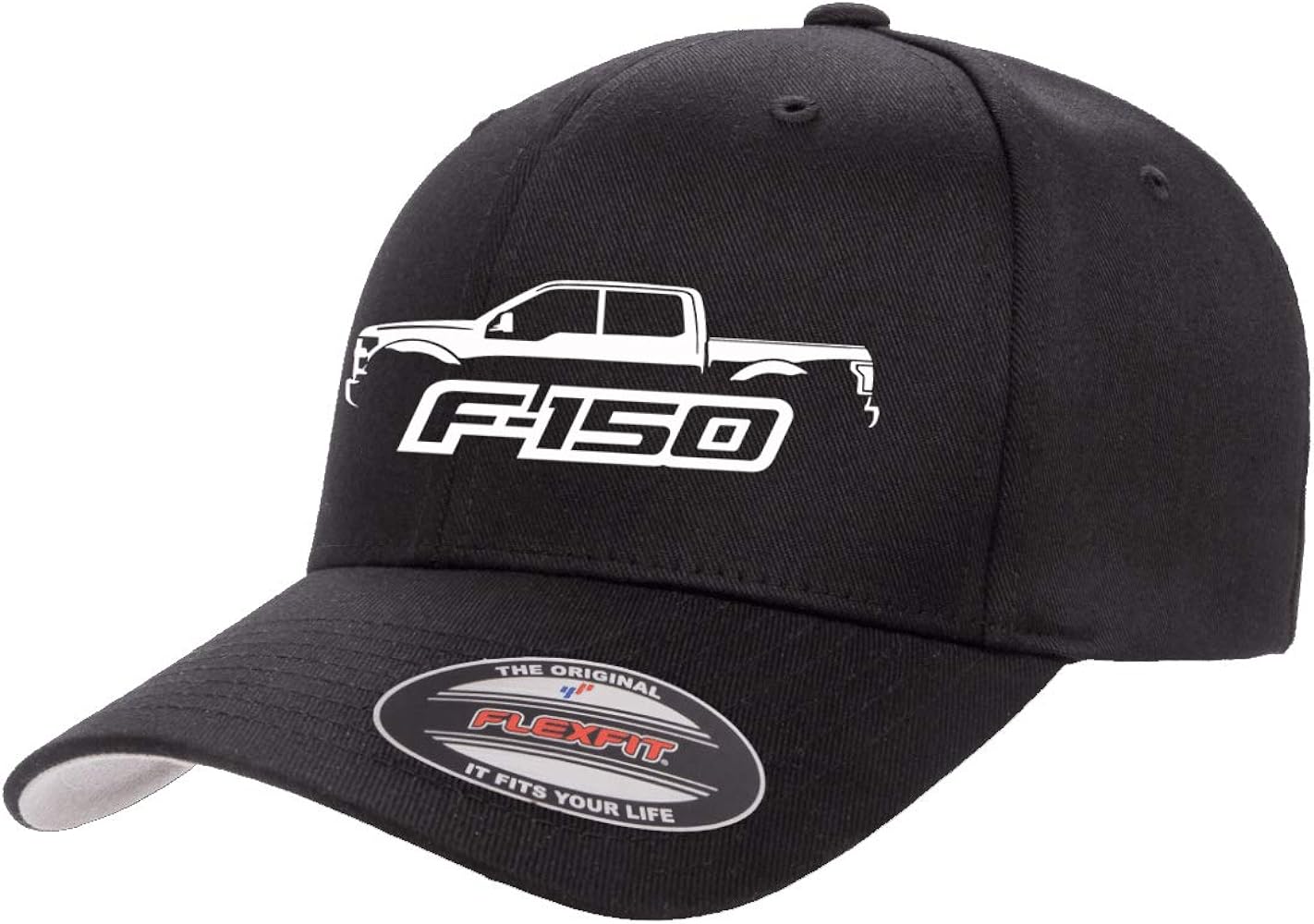 2015-20 Ford F150 Pickup Truck Outline Design Flexfit 6277 Athletic Baseball Fitted Hat Cap