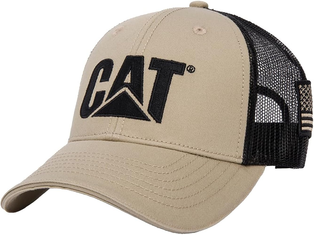 CAT Men's 1090042 Logo Flag Hat