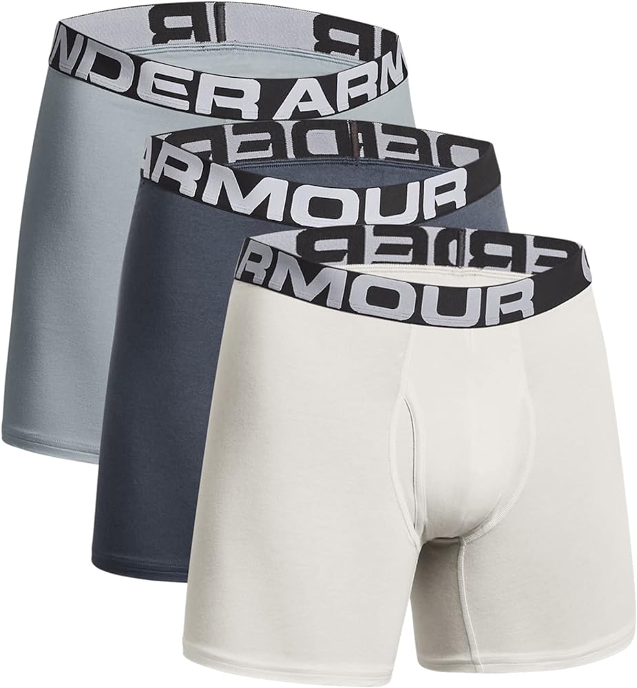 Under Armour Men's Charged Cotton 6-inch Boxerjock 3-Pack