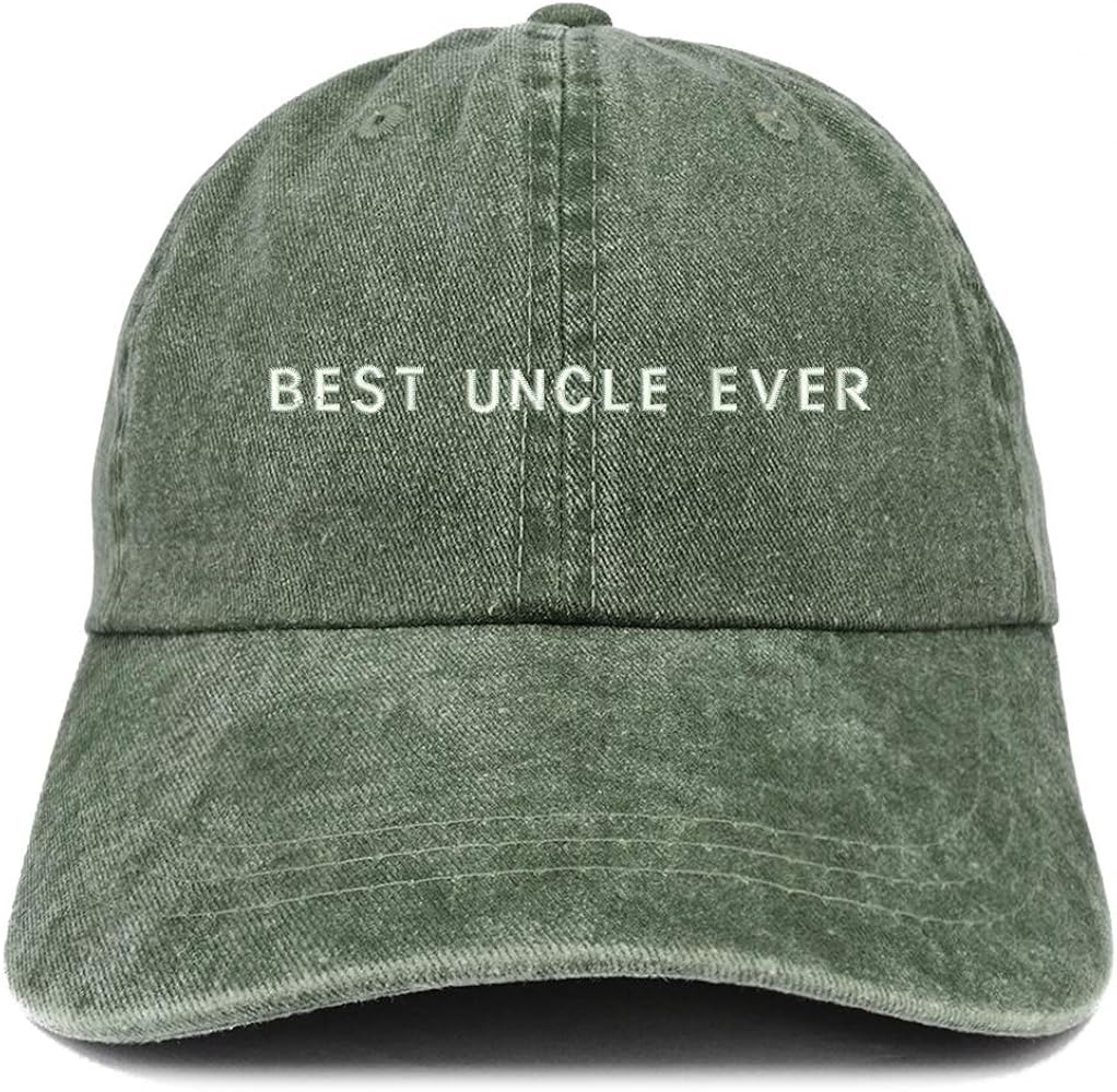 Trendy Apparel Shop Best Uncle Ever Embroidered Washed Low Profile Cap