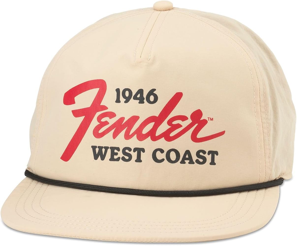 AMERICAN NEEDLE Fender Catalina Adjustable Snapback Baseball Hat, Sand (23023A-FEND-SAND)