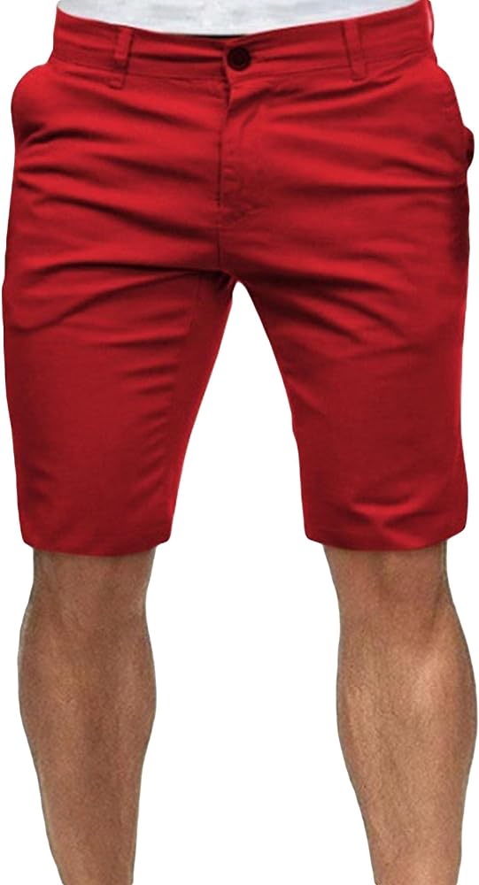 Men's Modern Stretch Denim Shorts Knee Length Slim Fit Jean Shorts Summer Fashion Short Pants