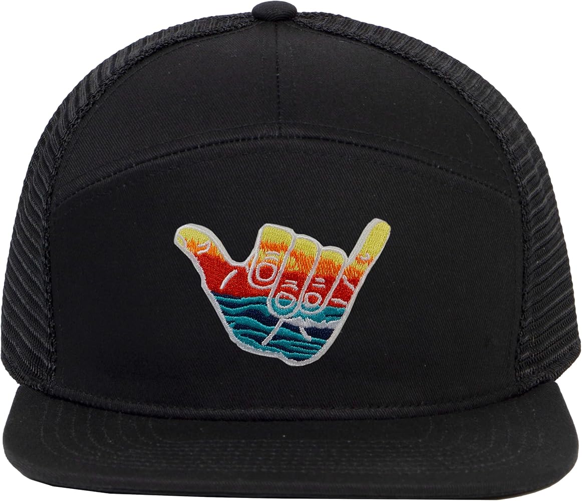 Shaka Waves Surf Trucker Hat - 7 Panel Hats for Men