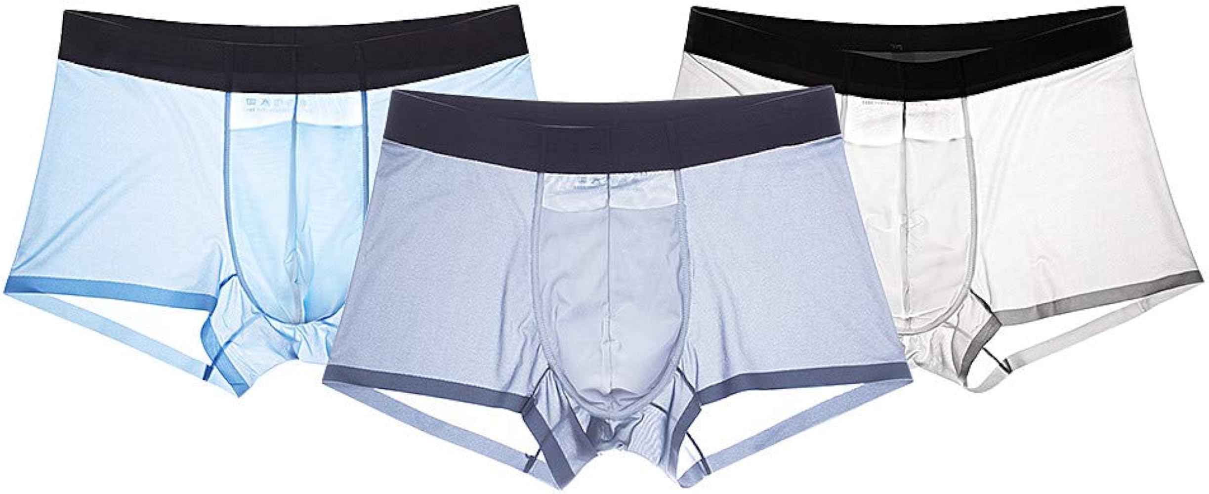 Digital baby Men's Underwear Ice Silk Boxer Briefsee-Through Transparent Briefs