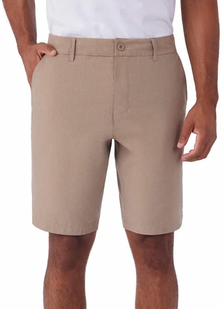 Hang Ten Men's Hybrid Series - Everyday 20" Hybrid Short in Tan | Everyday 20" Hybrid Short, 32