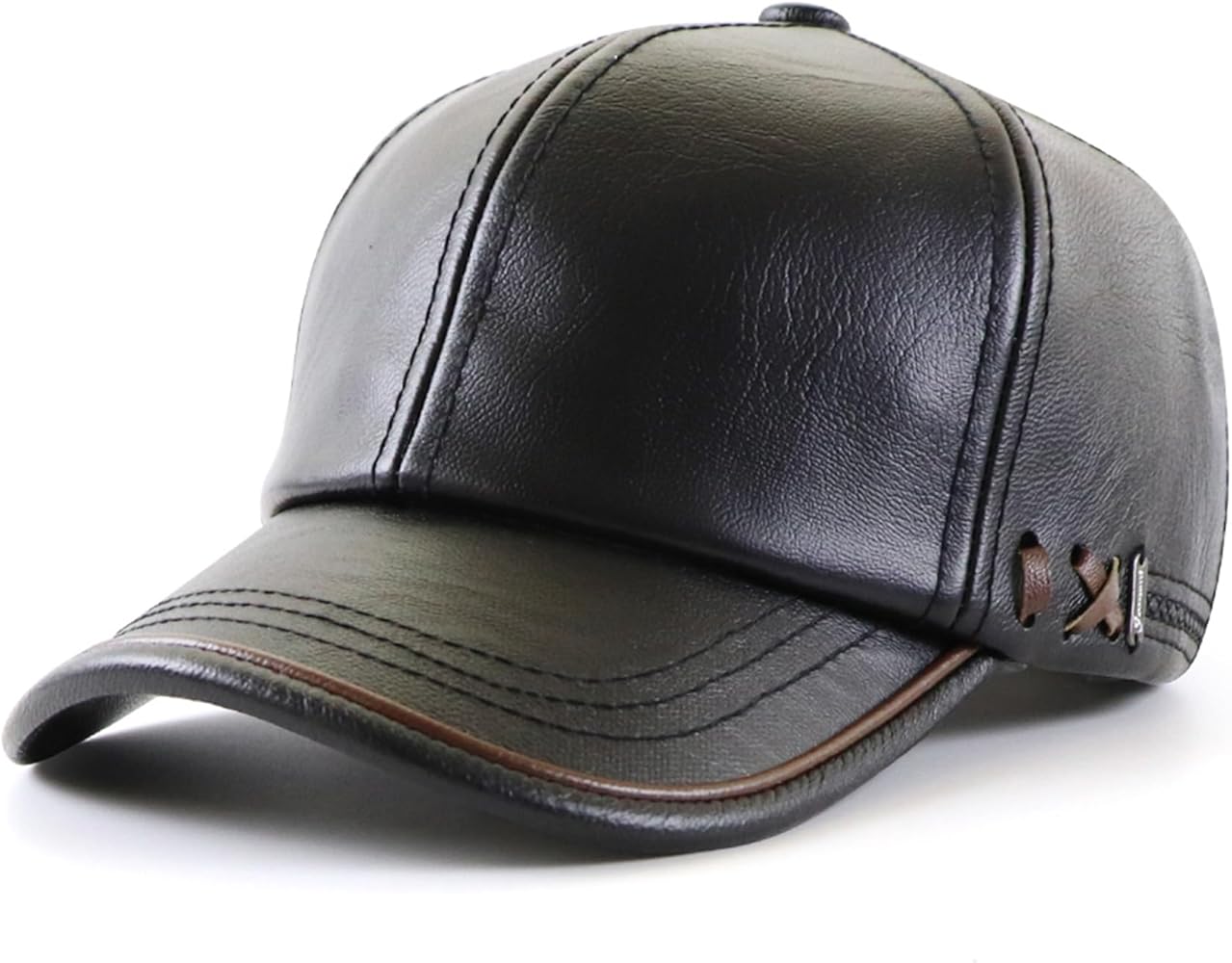 Unisex Baseball Cap Leather Hat Outdoor Sports Hat Dad Cap for Men Women