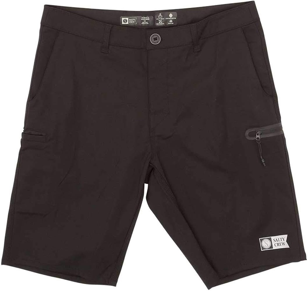 Salty Crew Men's High Seas Walk Short Black 42