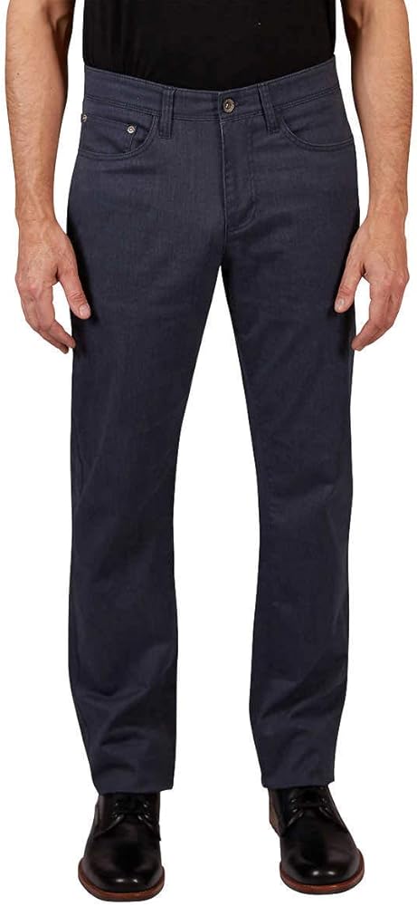 Weatherproof Vintage Men's 5 Pocket Journey Pant (34W x 30L, Navy Heather)