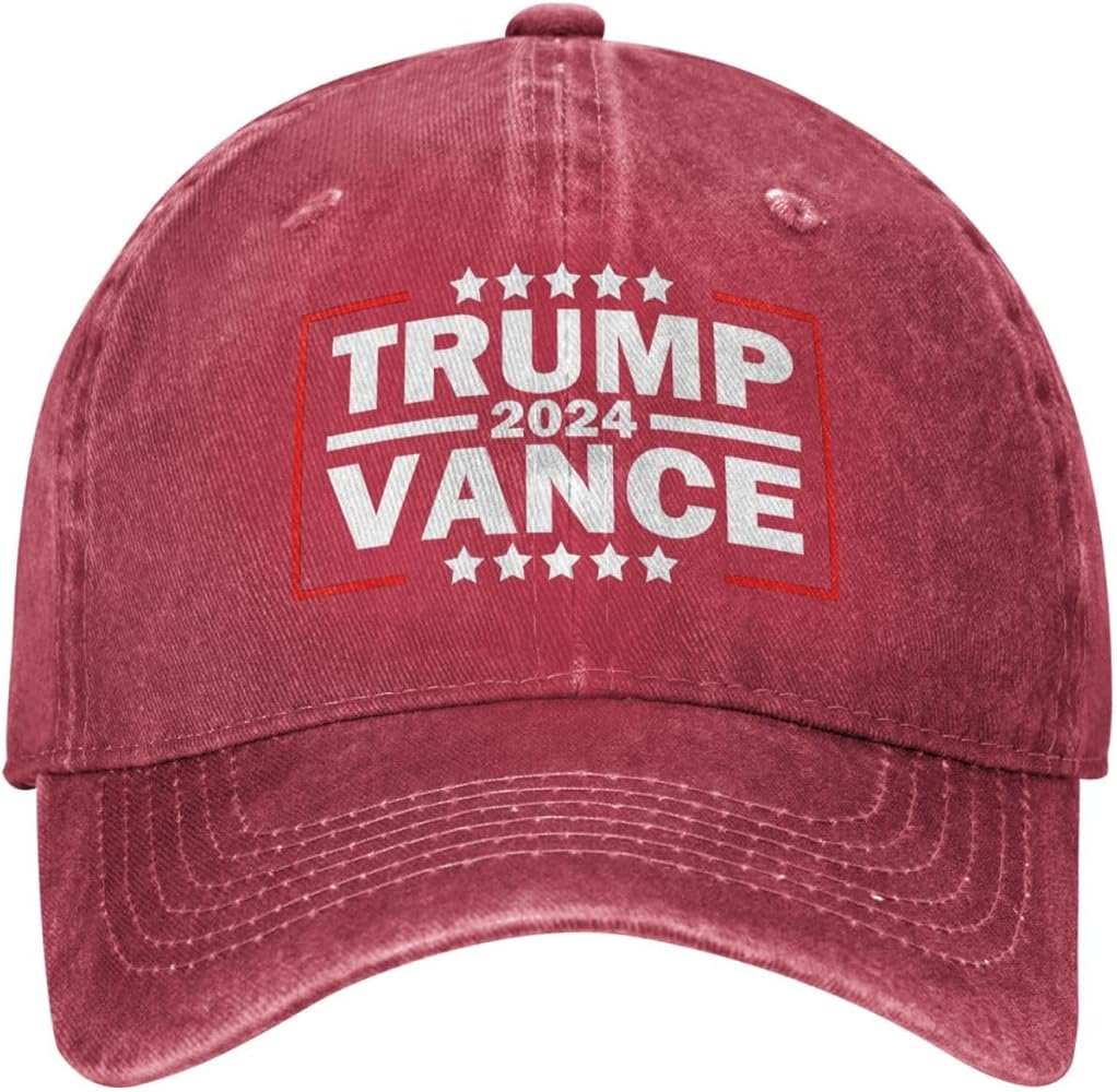 Trump Vance 2024 Hat Men Dad Hats Graphic Hats Red