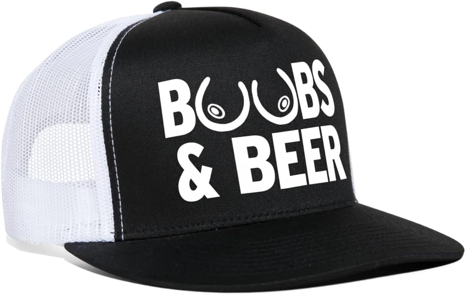 Chudly.com Boobs and Beer Funny Drinking Hat Party Snapback Mesh Trucker Hat