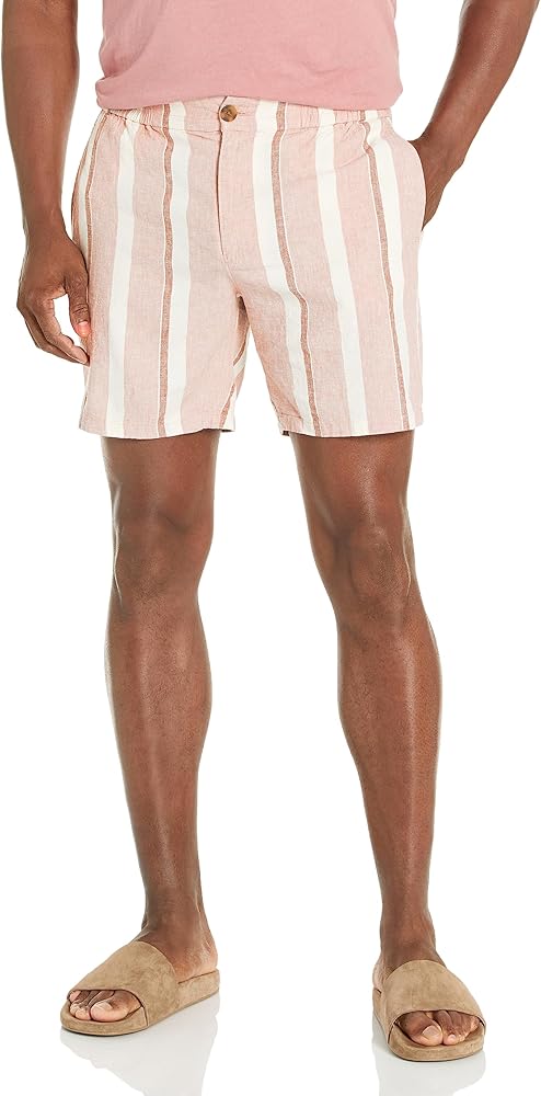 PAIGE Men's Gatlin Stretch Linen Striped Short